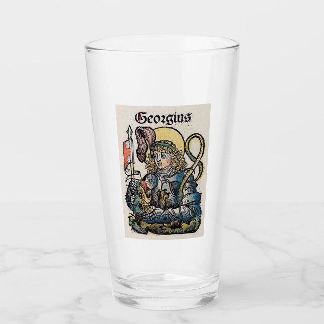 Saint George from the Nuremberg Chronicle Glass (Front)