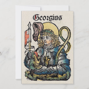 Saint George from the Nuremberg Chronicle Invitation