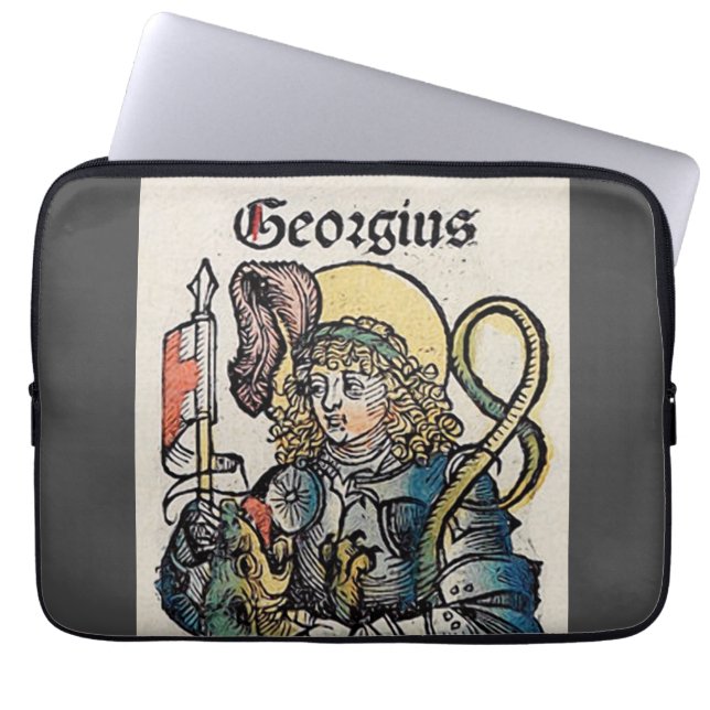 Saint George from the Nuremberg Chronicle Laptop Sleeve (Front)