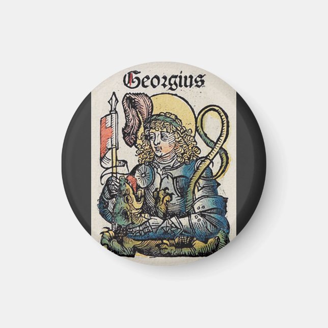 Saint George from the Nuremberg Chronicle Magnet (Front)