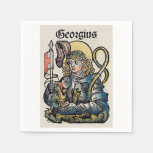 Saint George from the Nuremberg Chronicle Napkin