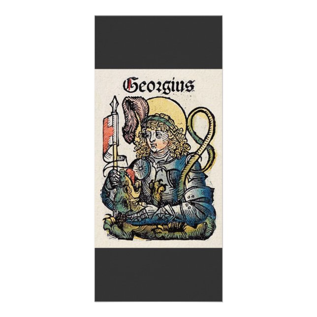 Saint George from the Nuremberg Chronicle Rack Card (Front)