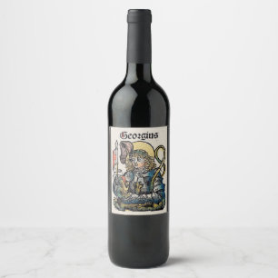 Saint George from the Nuremberg Chronicle Wine Label