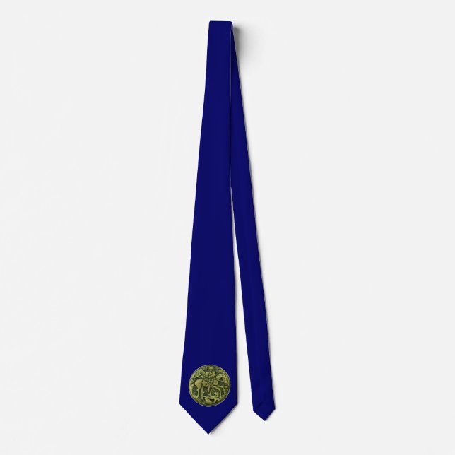 SAINT GEORGE MEDALLION Blue Tie (Front)