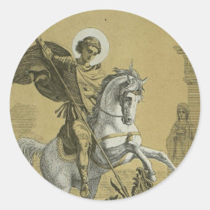 Saint George Patron of England  Classic Round Sticker