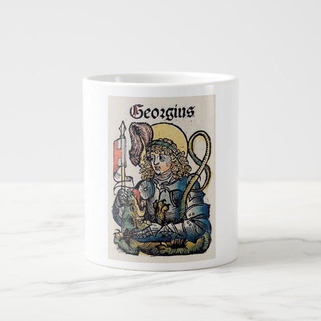 Saint George Patron of England Large Coffee Mug (Front)