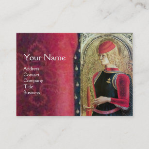 SAINT GEORGE PORTRAIT ,Red,Black,Gold Yellow Business Card