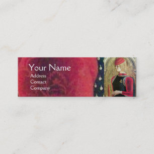 SAINT GEORGE PORTRAIT ,Red,Black,Gold Yellow Mini Business Card
