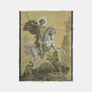 Saint George – Premium "Sunburst Gold" Art Fleece Blanket