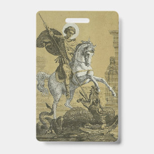 Saint George – Premium "Sunburst Gold" Art ID Badge