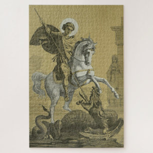 Saint George – Premium "Sunburst Gold" Art Jigsaw Puzzle