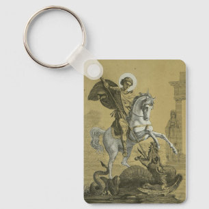 Saint George – Premium "Sunburst Gold" Art Key Ring