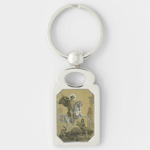 Saint George – Premium "Sunburst Gold" Art Key Ring