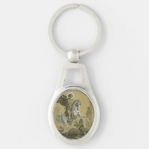 Saint George – Premium "Sunburst Gold" Art Key Ring