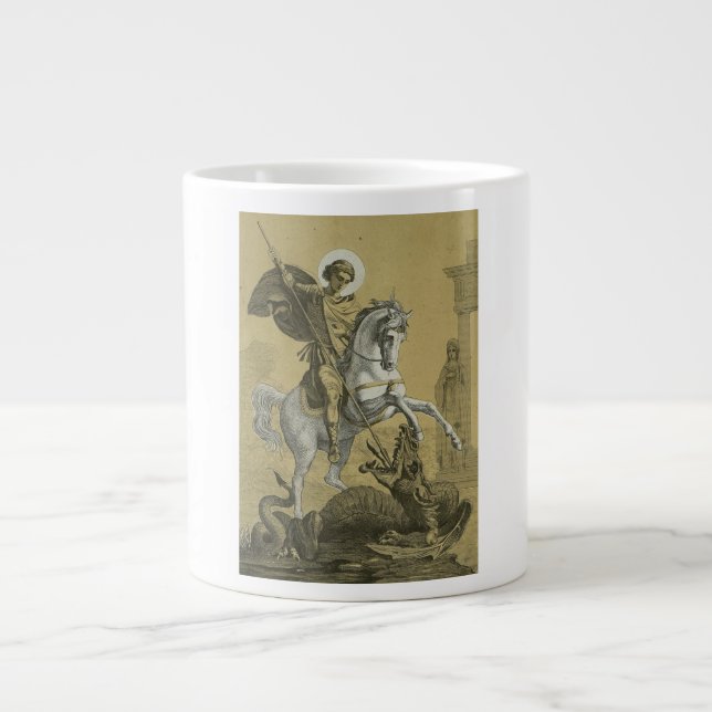 Saint George – Premium "Sunburst Gold" Art Large Coffee Mug (Front)
