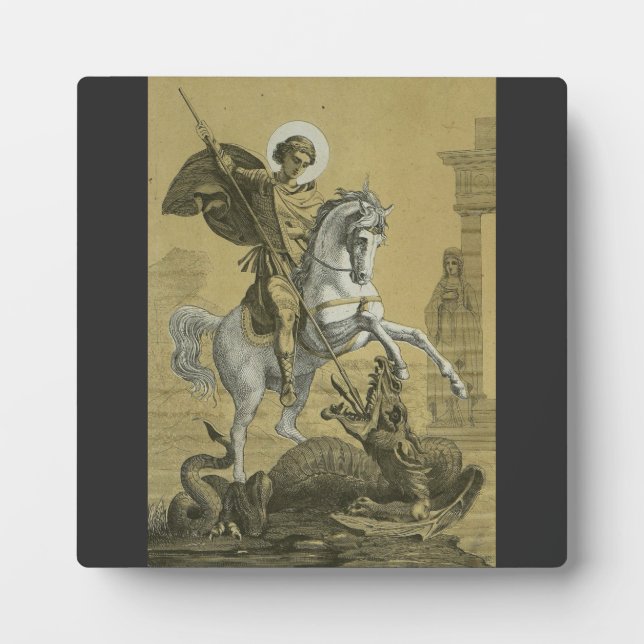 Saint George – Premium "Sunburst Gold" Art Plaque (Front)