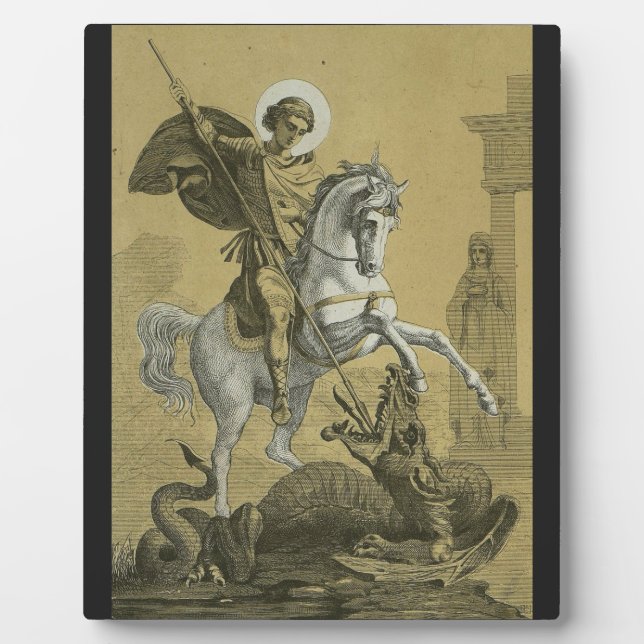 Saint George – Premium "Sunburst Gold" Art Plaque (Front)