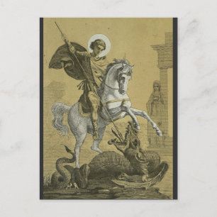 Saint George – Premium "Sunburst Gold" Art Postcard