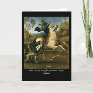 Saint George Struggling with the Dragon Greeting C Card
