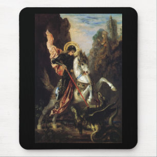 Saint George & the Dragon Gustave Moreau Fine Art Mouse Mat