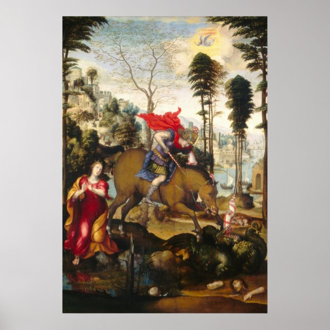 Saint George & the Dragon - Sodoma Fine Art Poster (Front)