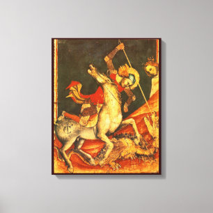 Saint George's Battle with the Dragon Canvas Print
