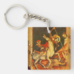 Saint George's Battle with the Dragon Key Ring