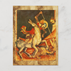 Saint George's Battle with the Dragon Postcard