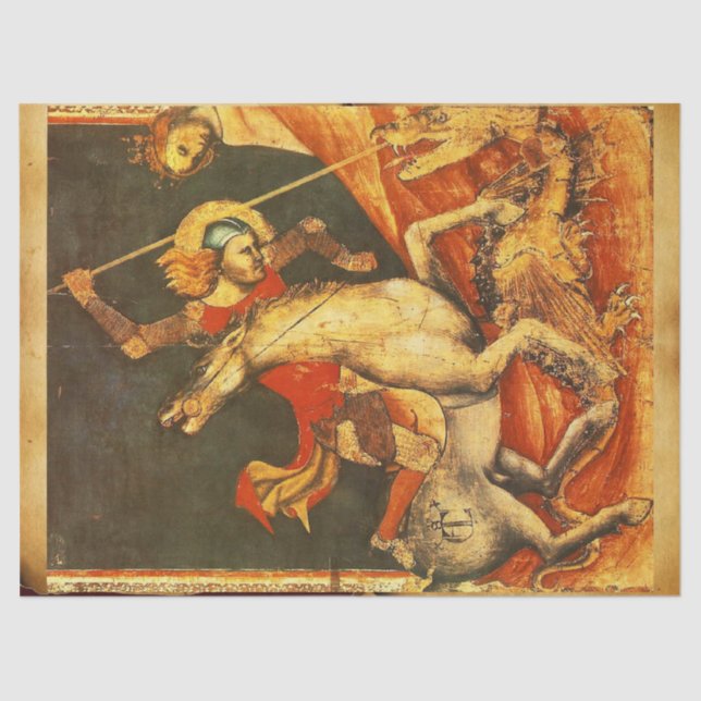 Saint George's Battle with the Dragon Tissue Paper (Front)
