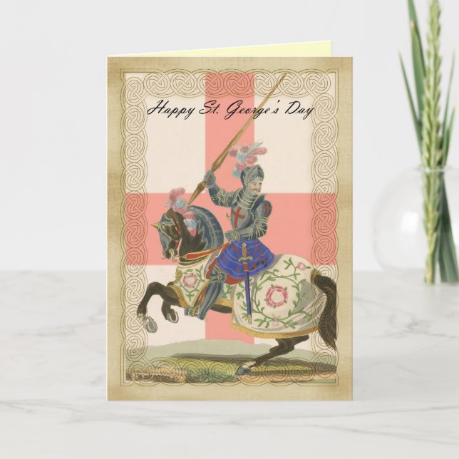 Saint George's Day card, St. George carda Card (Front)