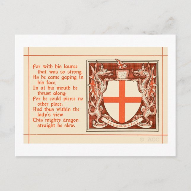 Saint George's Day Postcard (Front)