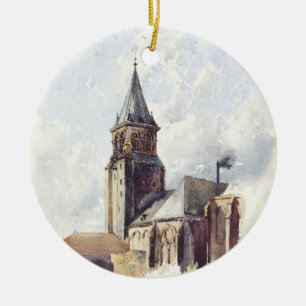Saint Germain des Pres Church Paris Ceramic Tree Decoration