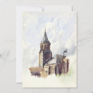Saint Germain des Pres Church Paris Holiday Card