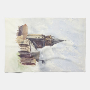 Saint Germain des Pres Church Paris Tea Towel