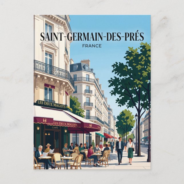 Saint-Germain-des-Prés France Postcard (Front)