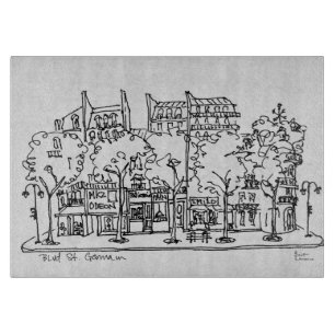 Saint-Germain-des-Pres Paris, France Cutting Board