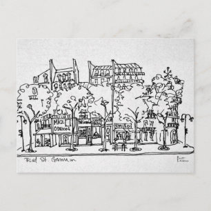 Saint-Germain-des-Pres   Paris, France Postcard