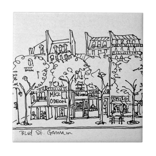 Saint-Germain-des-Pres | Paris, France Tile (Front)