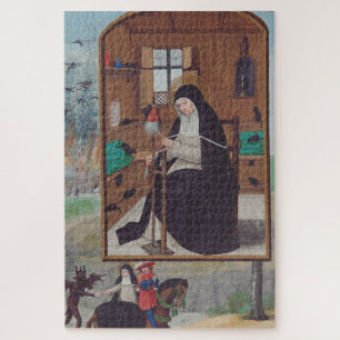 Saint Gertrude of Helfta by Simon Bening Jigsaw Puzzle