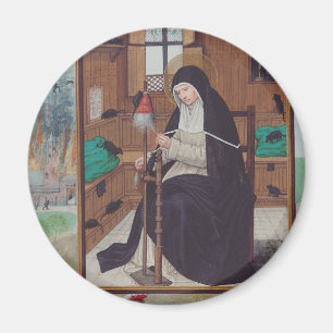 Saint Gertrude of Helfta by Simon Bening Magnet