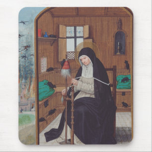 Saint Gertrude of Helfta by Simon Bening Mouse Mat