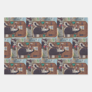 Saint Gertrude of Helfta by Simon Bening Wrapping Paper Sheet