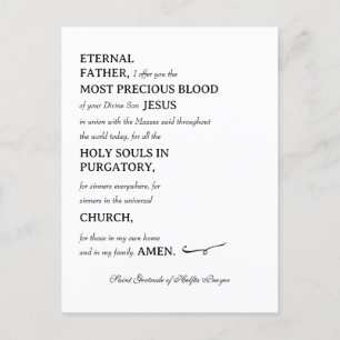 Saint Gertrude of Helfta Prayer Postcard