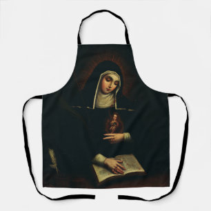 Saint Gertrude the Great German Benedictine Apron