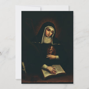 Saint Gertrude the Great German Benedictine  Holiday Card