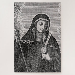 Saint Gertrude the Great German Benedictine mystic Jigsaw Puzzle