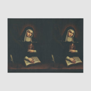 Saint Gertrude the Great German Benedictine  Tissue Paper