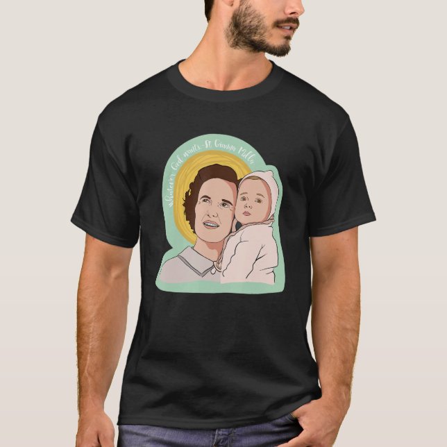 Saint Gianna Beretta Molla Patron Catholic Doctor  T-Shirt (Front)