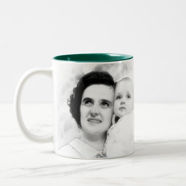 Saint Gianna Beretta Molla Two-Tone Coffee Mug (Left)