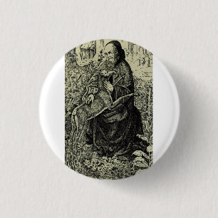 Saint Giles the Hermit 3 Cm Round Badge